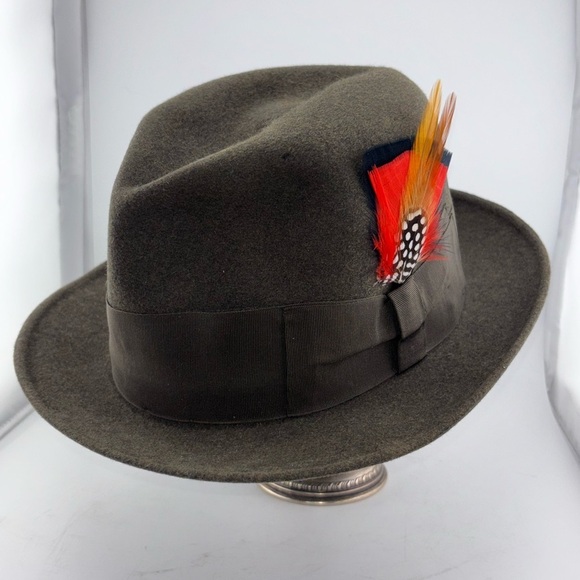 borsalino Other - Vintage Borsalino Alessandria 1857 Italy Brown Wool Fedora Size 7 Handmade​​​